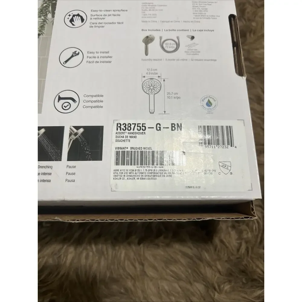 Kohler Assert Multifunction Handshower R38755-G-BN – Brushed Nickel Finish -Used